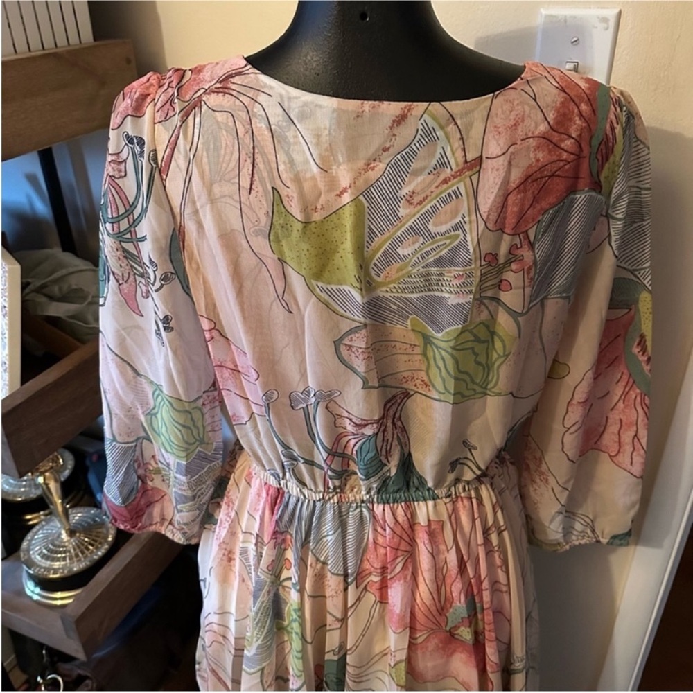 Chicwish Spring Scenery Pink Floral Print Women's Dress - Picture 12 of 13